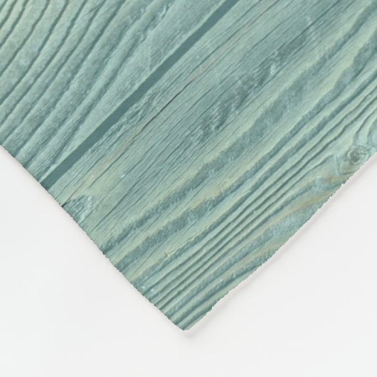 Aqua Wood Beach Fleece Blanket (Hoek)