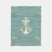  Aqua Wood Beach Fleece Blanket (Voorkant)
