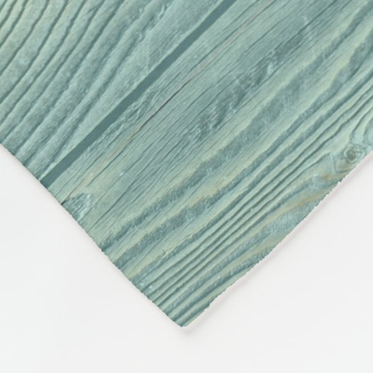  Aqua Wood Beach Fleece Blanket Deken (Hoek)