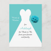 Aqua Words of Wisdom for Brides Post Kaart (Voorkant)