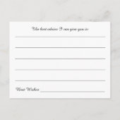 Aqua Words of Wisdom for Brides Post Kaart (Achterkant)