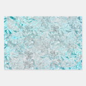  Aqua Wrapping Paper Flat Sheet Set van 3 (Voorkant 2)