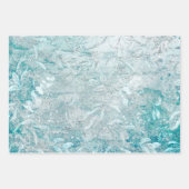  Aqua Wrapping Paper Flat Sheet Set van 3 (Voorkant)