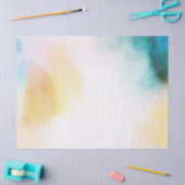 Aqua Yellow Gold Blush Tie Dye Ombre Tissuepapier (Craft)