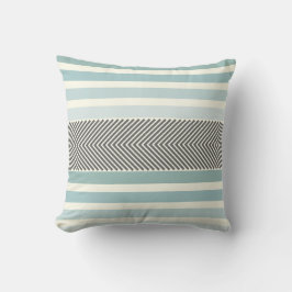 Aqua Yellow Grey Reversible Arrow Herringbone Kussen