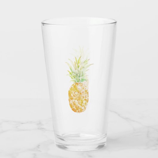 Aqua Yellow Pineapple Gold Dream Glas (Achterkant)