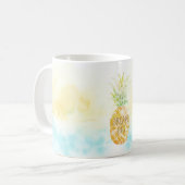 Aqua Yellow Pineapple Gold Dream Koffiemok (Voorkant links)