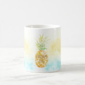 Aqua Yellow Pineapple Gold Dream Koffiemok (Center)
