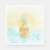 Aqua Yellow Pineapple Gold Dream Servet (Voorkant)