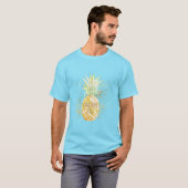 Aqua Yellow Pineapple Gold Dream T-shirt (Voorkant volledig)