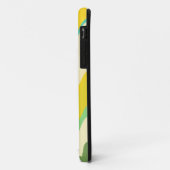 Aqua Yellow White Wavy Stripes Pattern Case-Mate iPhone Case (Achterkant/links)