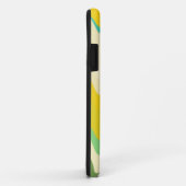 Aqua Yellow White Wavy Stripes Pattern Case-Mate iPhone Case (Achterkant/rechts)