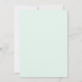 Aqua Zachte Bloemige Bruiloft Kaart (Achterkant)