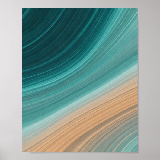 Aqua Zandstroom Poster (Voorkant)