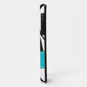 Aqua Zebra Print Case-Mate iPhone Case (Achterkant/links)