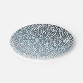 Aqua Zebra Print Ombre Papieren Bordje (Gekanteld)