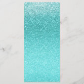 Aqua Zee Blauwe Glitter Schittering Glam Feest Men Menu (Achterkant)