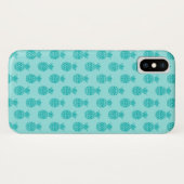 Aqua Zee Foam Blue Pineapple Pattern Case-Mate iPhone Case (Achterkant (horizontaal))