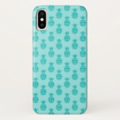 Aqua Zee Foam Blue Pineapple Pattern Case-Mate iPhone Case (Achterkant)