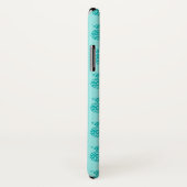 Aqua Zee Foam Blue Pineapple Pattern Case-Mate iPhone Case (Achterkant / rechts)