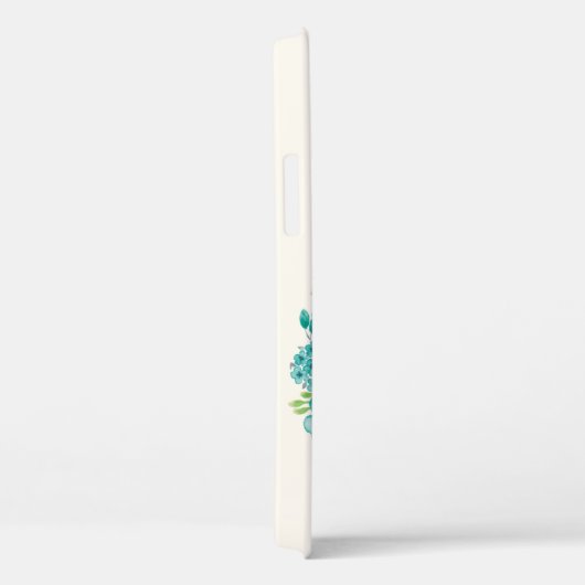 Aqua Zee Green Floral Wreath Personalized Case-Mate iPhone Case (Achterkant / Rechts)