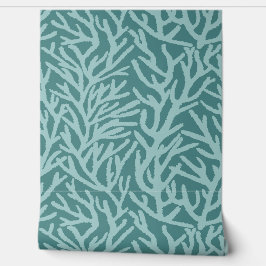 Aqua Zee koraal met Blauwgroen oceaan Behang