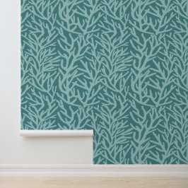 Aqua Zee koraal met Blauwgroen oceaan Behang