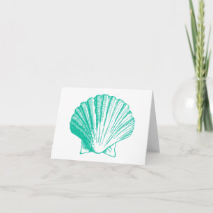 Aqua Zee Schelp Bedankkaartjes Bedankkaart