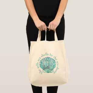Aqua Zee Shell Tote Bag