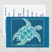 Aqua Zee Turtle Kaart (Voorkant / Achterkant)