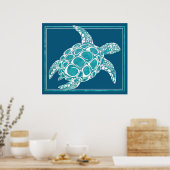 Aqua Zee Turtle Poster (Keuken)
