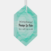 Aqua Zee Waves Memorial Keepslag Suncatcher Glas Ornament (Voorkant Rechts)