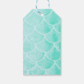 Aqua Zeemeermin Schalen | Aangepaste tekst Cadeaulabel (Achterkant)