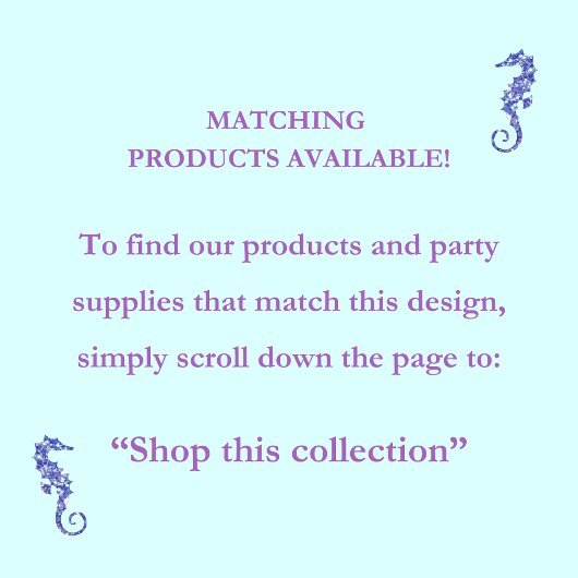 Aqua Zeemeermin Verjaardagsfeestje Favor Button