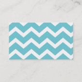 Aqua Zig Zag Chevron Patroon Bellen Kaarten (Achterkant)