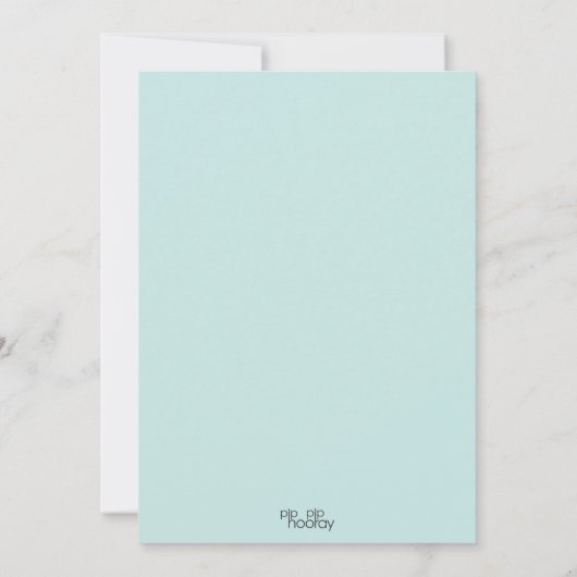 Aqua Zinnia Flowers Save the Date Invitae (Achterkant)