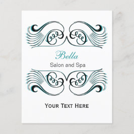 aqua , zwart en wit Chic Zakelijke Flyers