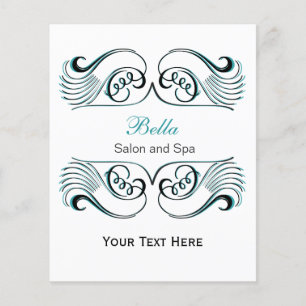 aqua , zwart en wit Chic Zakelijke Flyers