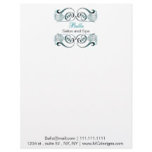 aqua zwart-wit Chic Zakelijke briefhoofden