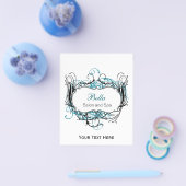 aqua, zwarte en witte grafische brochures (Enkel)