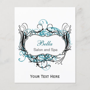 aqua, zwarte en witte grafische brochures
