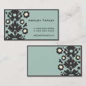 Aqua & zwarte ventilatorkracht visitekaartje (Voorkant / Achterkant)