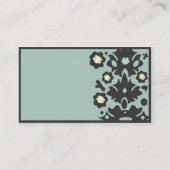 Aqua & zwarte ventilatorkracht visitekaartje (Achterkant)