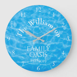 Aqua-zwembad zomerrimpelfamilie grote klok