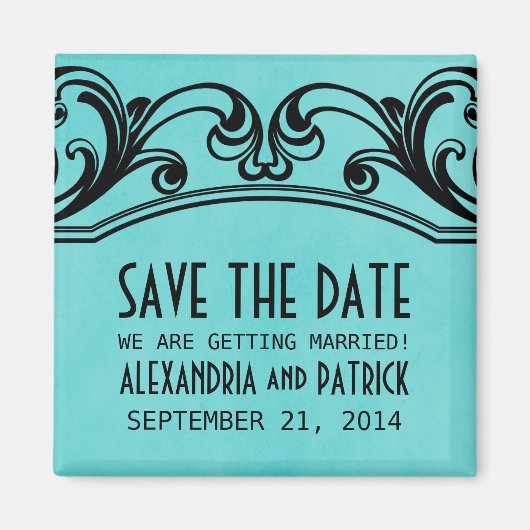 Aqua  zwemt sparen de Magnet van de Datum (Voorkant)