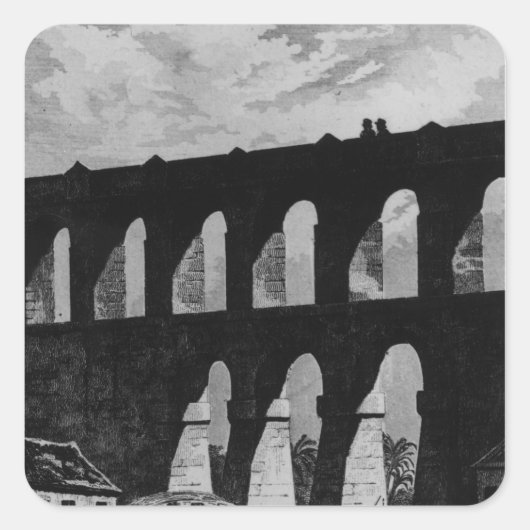 Aquaduct in Rio Vierkante Sticker (Voorkant)