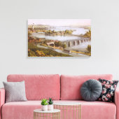 aquaduct van Georgetown Map (1865) Canvas Afdruk (Insitu (Woonkamer))