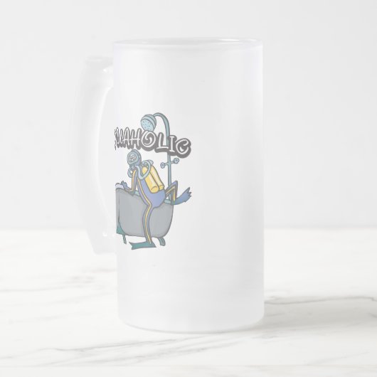 Aquaholic SCUBA Matglas Bierpul (Voorkant links)