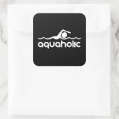 Aquaholic Vierkante Sticker (Tas)