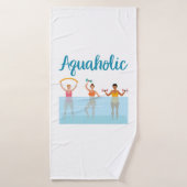 Aquaholic Water Aerobics Waterobics Vrouwen Badhanddoek (Badhanddoek)